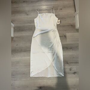Elegant White Spaghetti Strap Dress